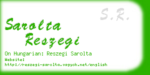 sarolta reszegi business card